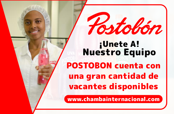 IMPORTANTE EMPRESA POSTOBON cuenta con una gran cantidad de puestos disponibles